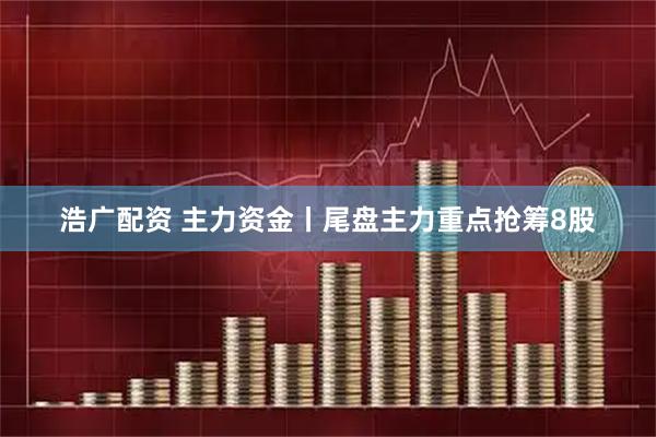 浩广配资 主力资金丨尾盘主力重点抢筹8股