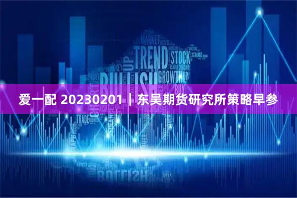 爱一配 20230201｜东吴期货研究所策略早参